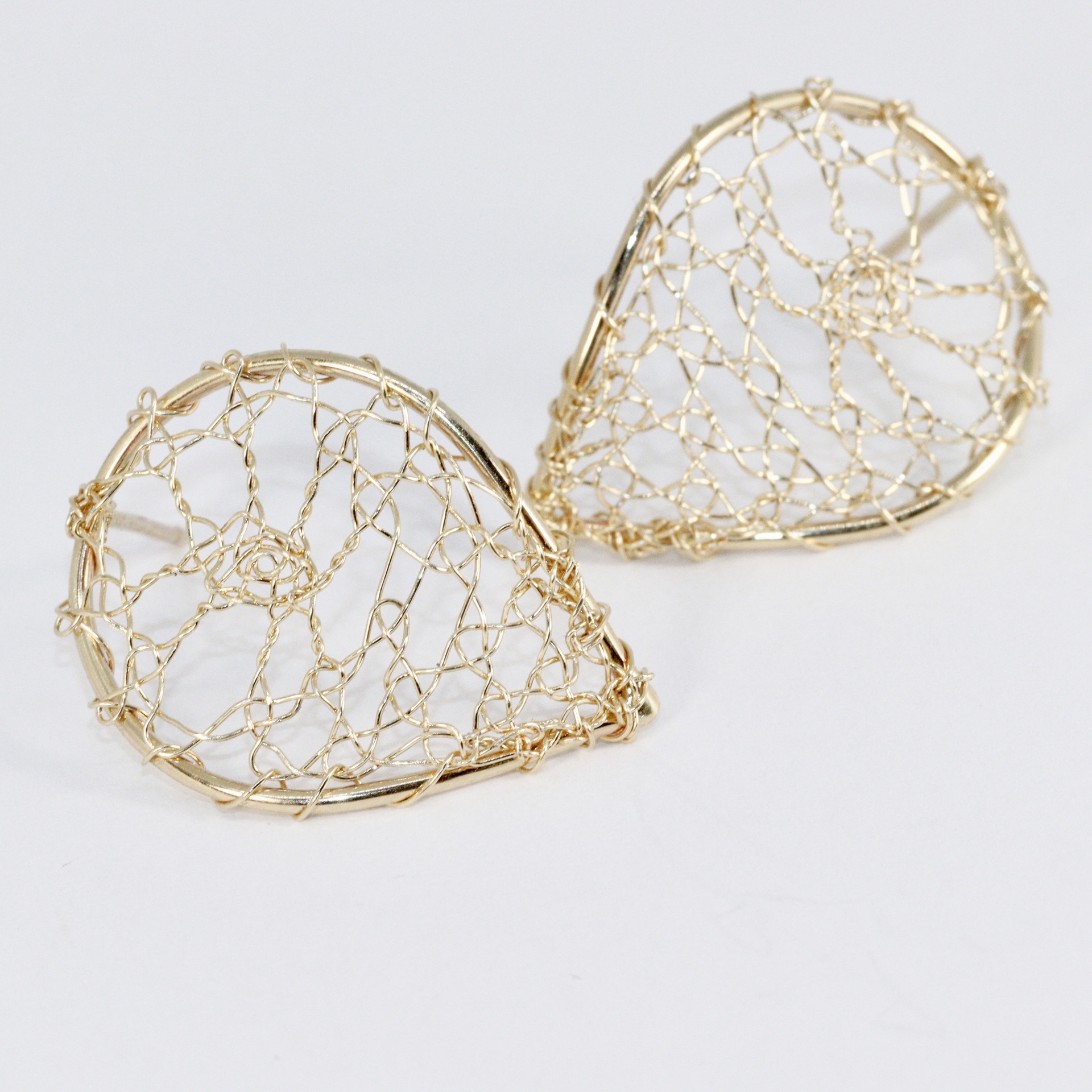 Torchon Lace Curved Studs